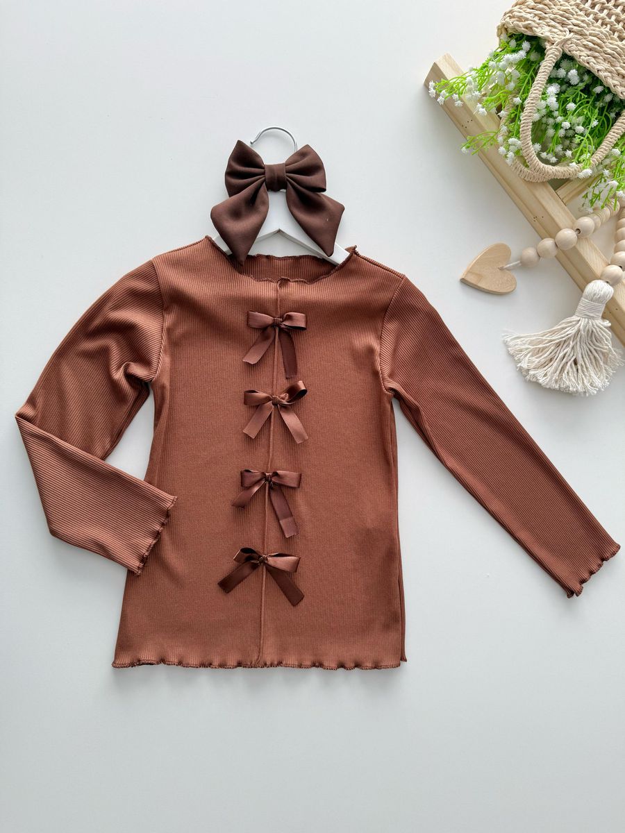 Blusa Amanda Marrom - Dondokinha Kids