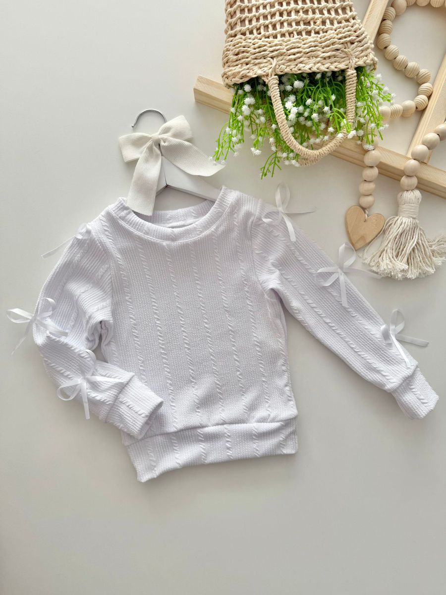 Blusa Ana Laura Branca - Dondokinha Kids