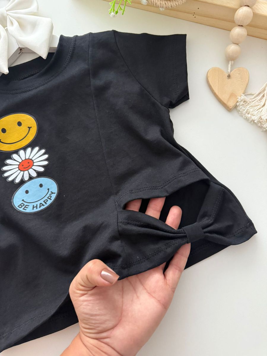 Blusa Be Happy Preta 