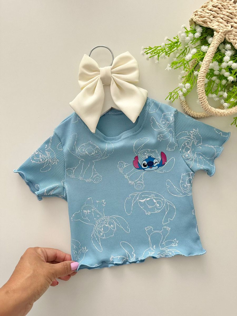 Blusa Stitch Azul - Dondokinha Kids