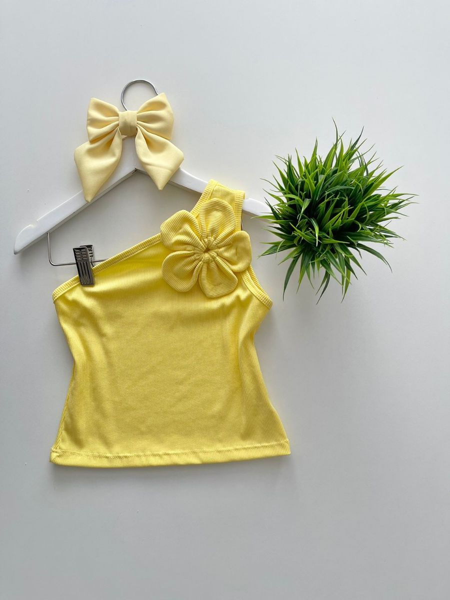 Blusa Flor Amarela - Dondokinha Kids