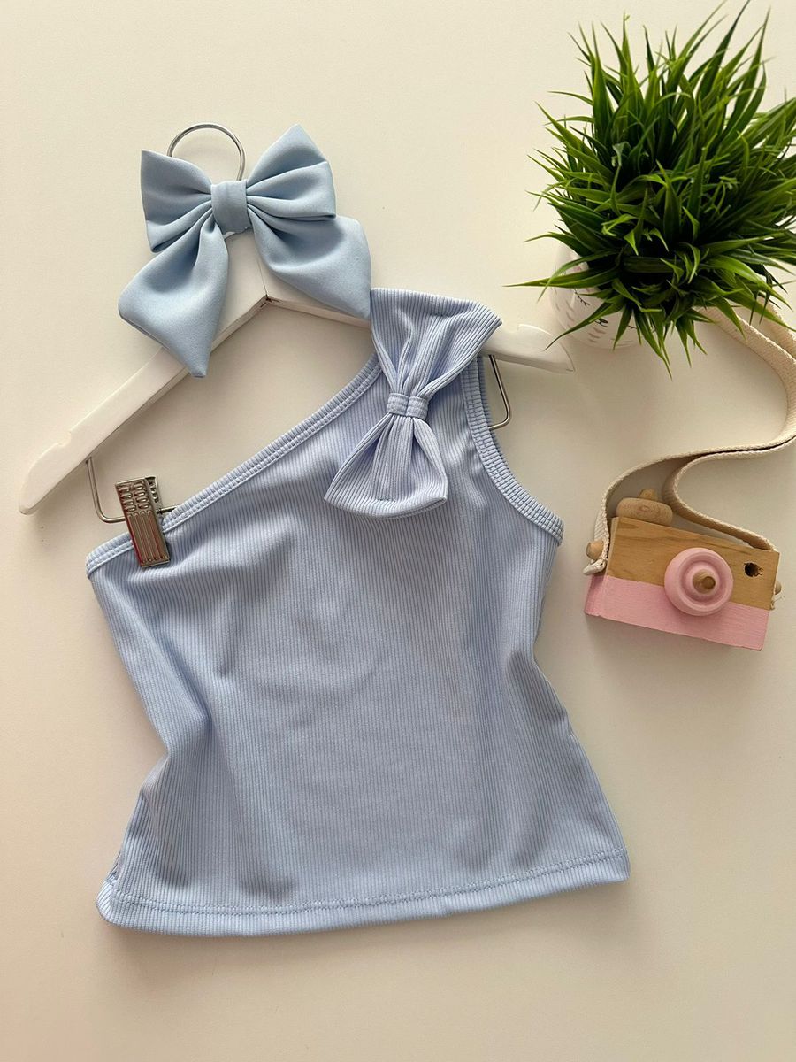 Blusa Laço Azul - Dondokinha Kids