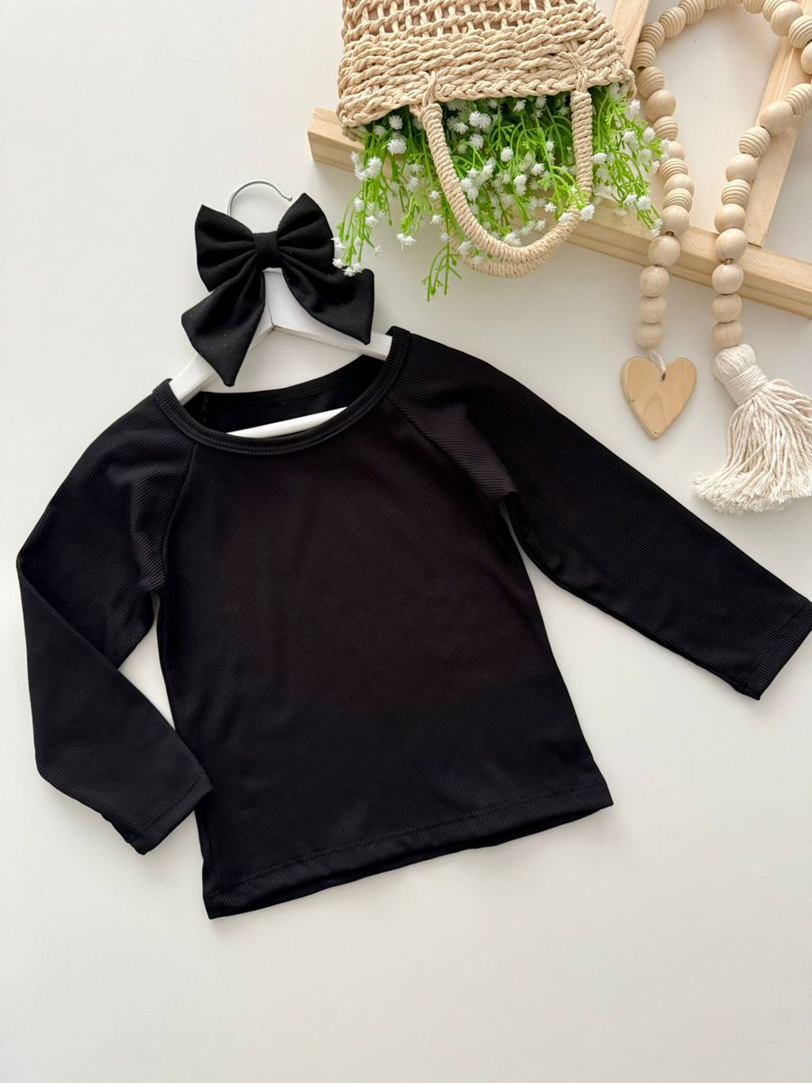 Blusa Laís Preta - Dondokinha Kids