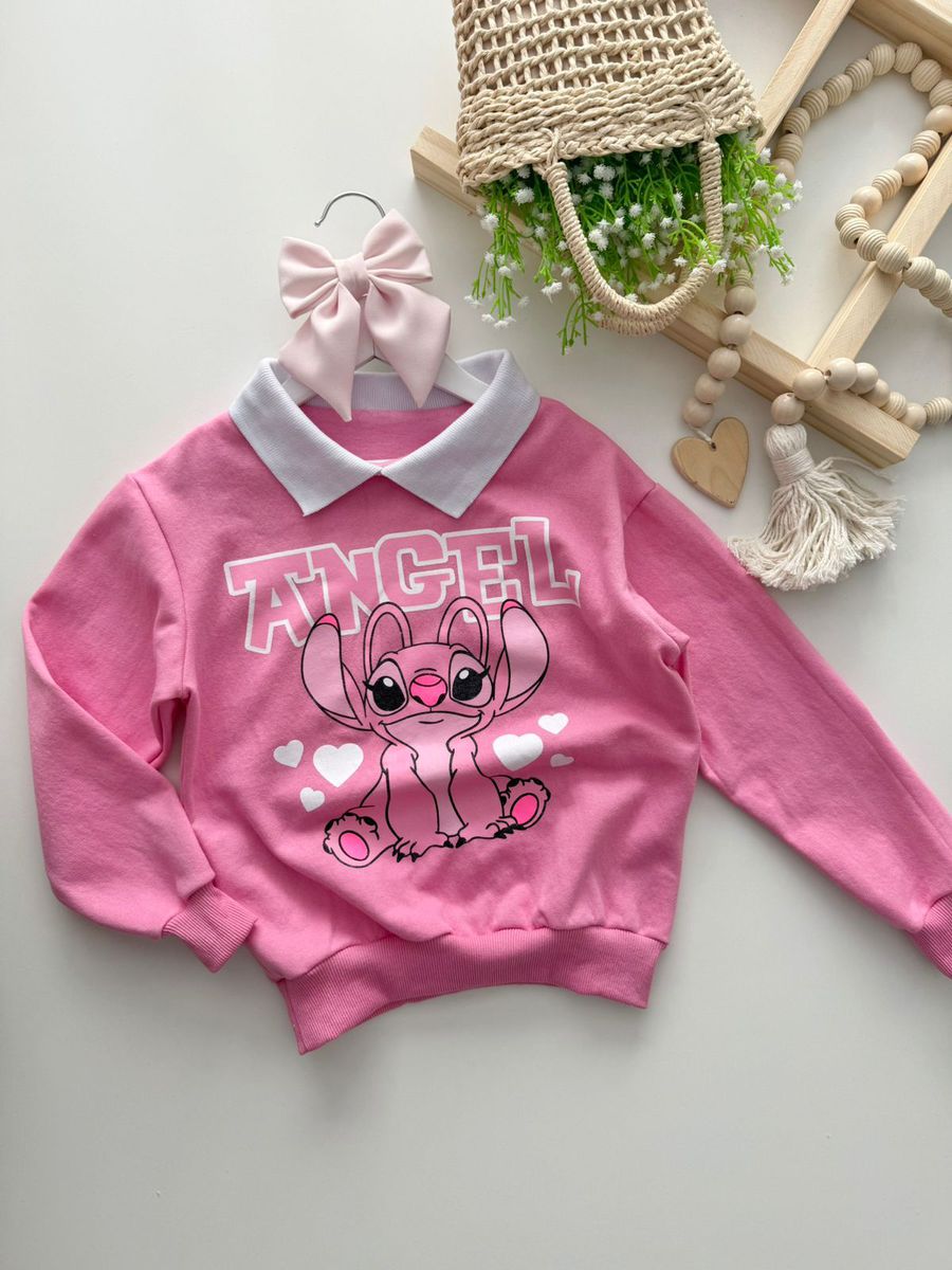 Moletom Angel Rosa - Dondokinha Kids