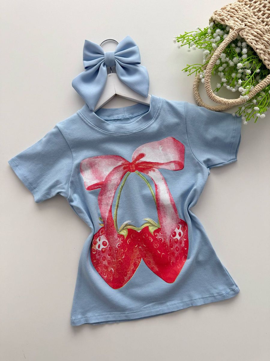 T-shirt Moranguinho Azul - Dondokinha Kids
