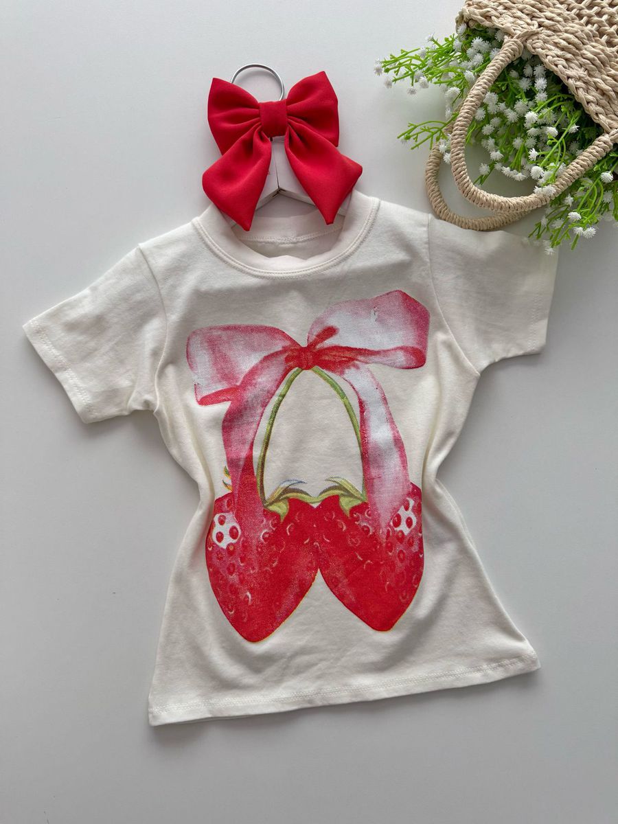 T-shirt Moranguinho Off White - Dondokinha Kids