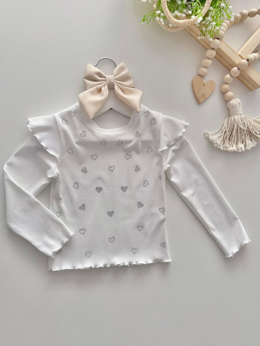 Blusa Natália branca - Dondokinha Kids