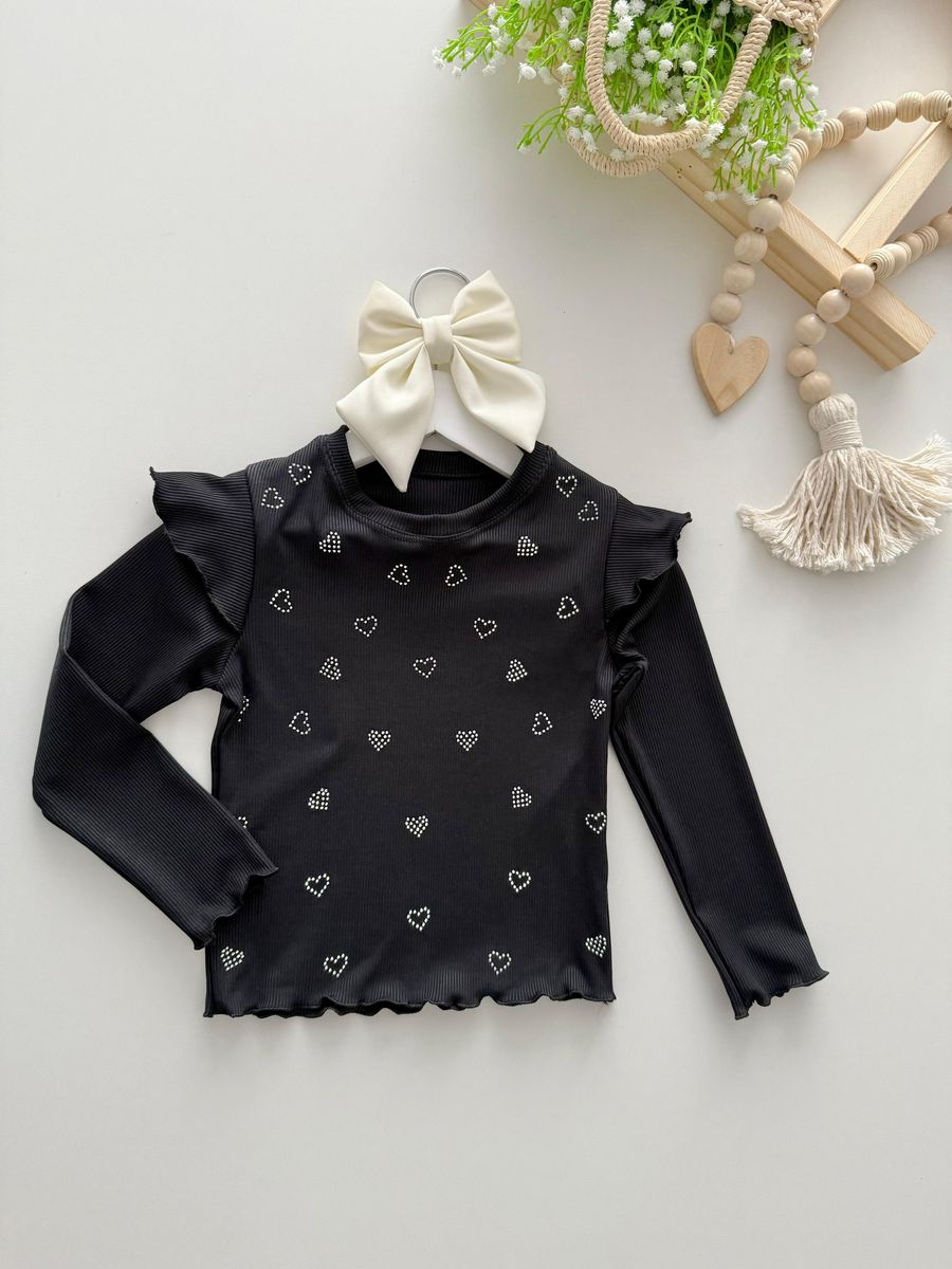 Blusa Natália Preta - Dondokinha Kids
