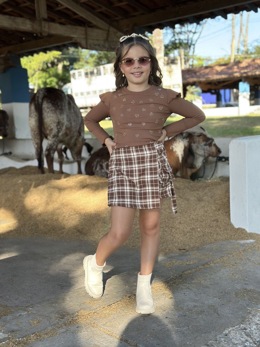 Blusa Natália Marrom - Dondokinha Kids