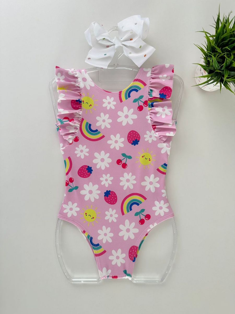 Body Maiô Rosa - Dondokinha Kids