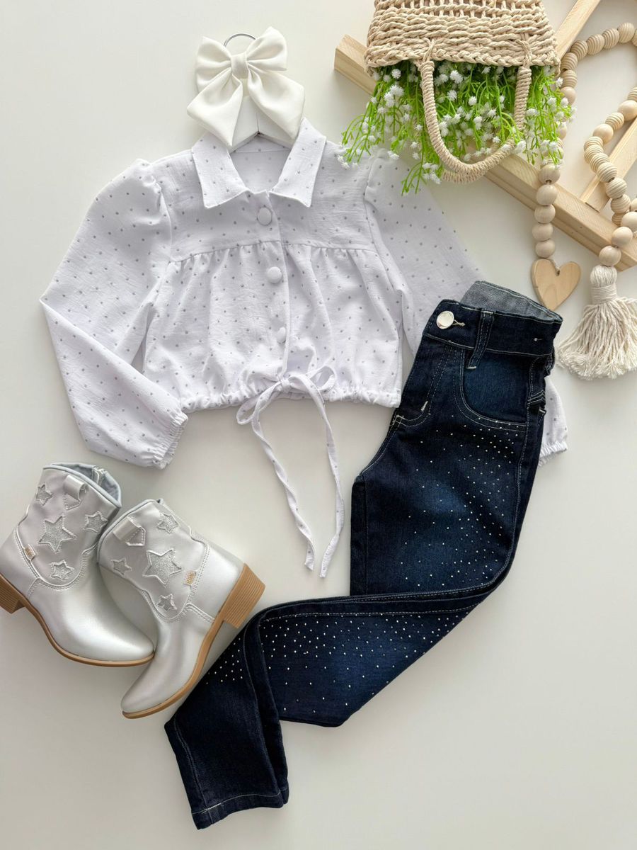 Camisa Cropped Beatriz Branca 