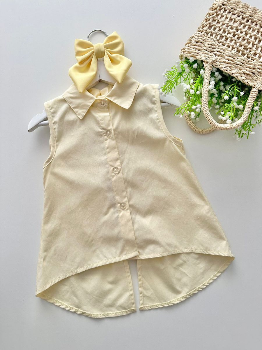 Camisa Yasmin Amarela - Dondokinha Kids
