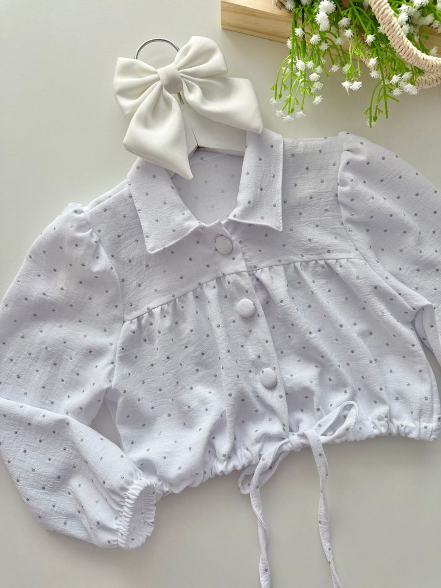 Camisa Cropped Beatriz Branca 