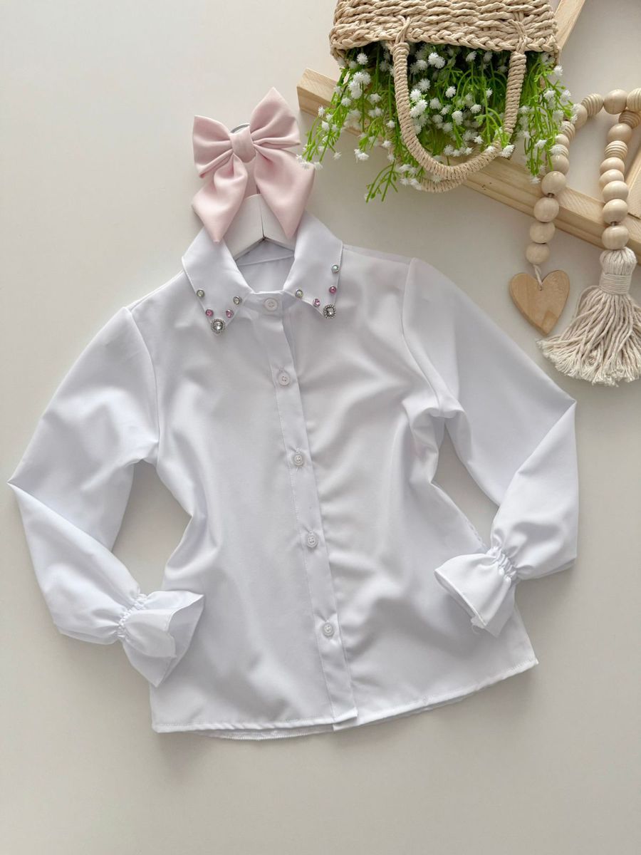 Camisa Cristal Branca - Dondokinha Kids