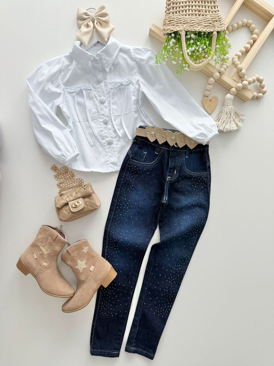 Camisa Miriam Branca - Dondokinha Kids