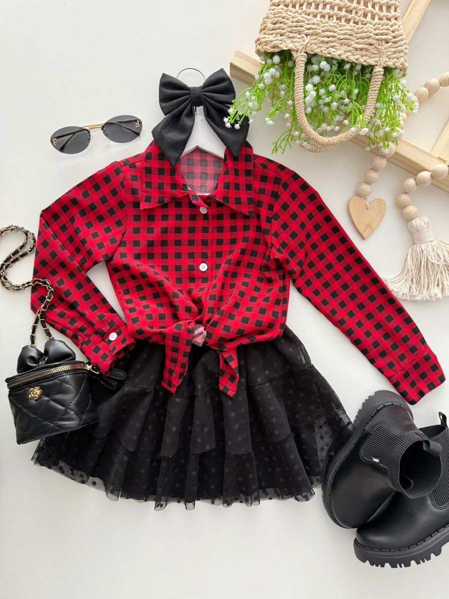 Camisa Xadrez Vermelha