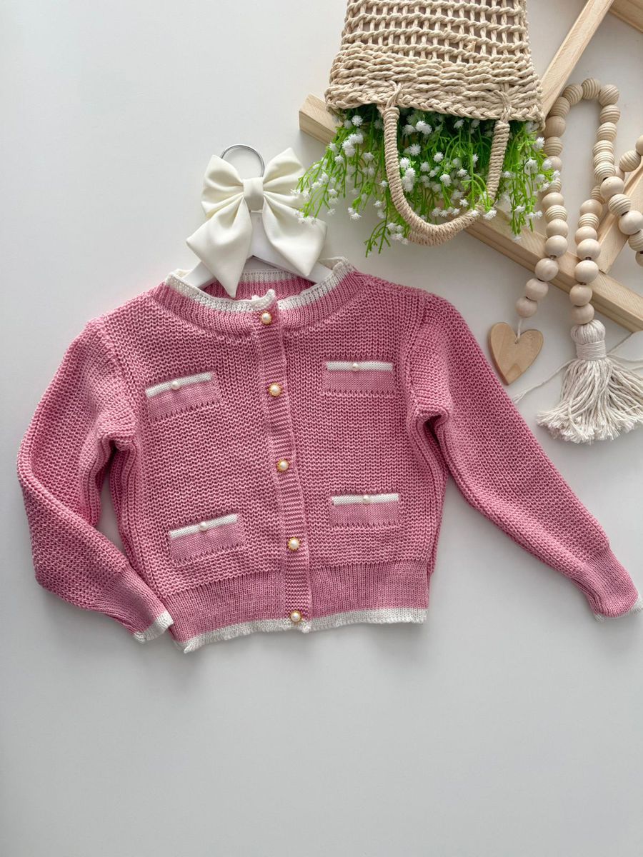 Cardigan Babi Rosa - Dondokinha Kids