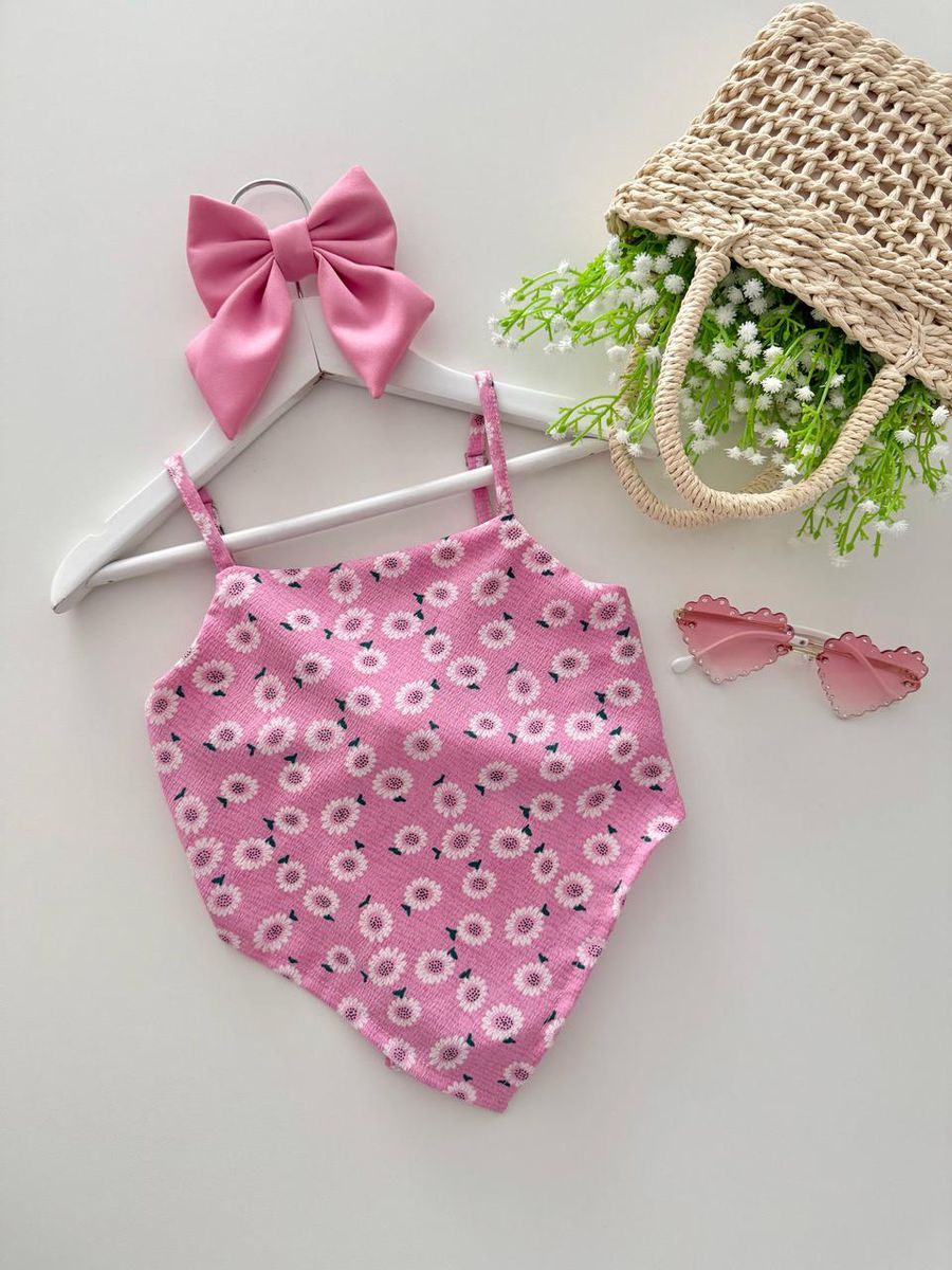 Cropped Bianca Rosa - Dondokinha Kids