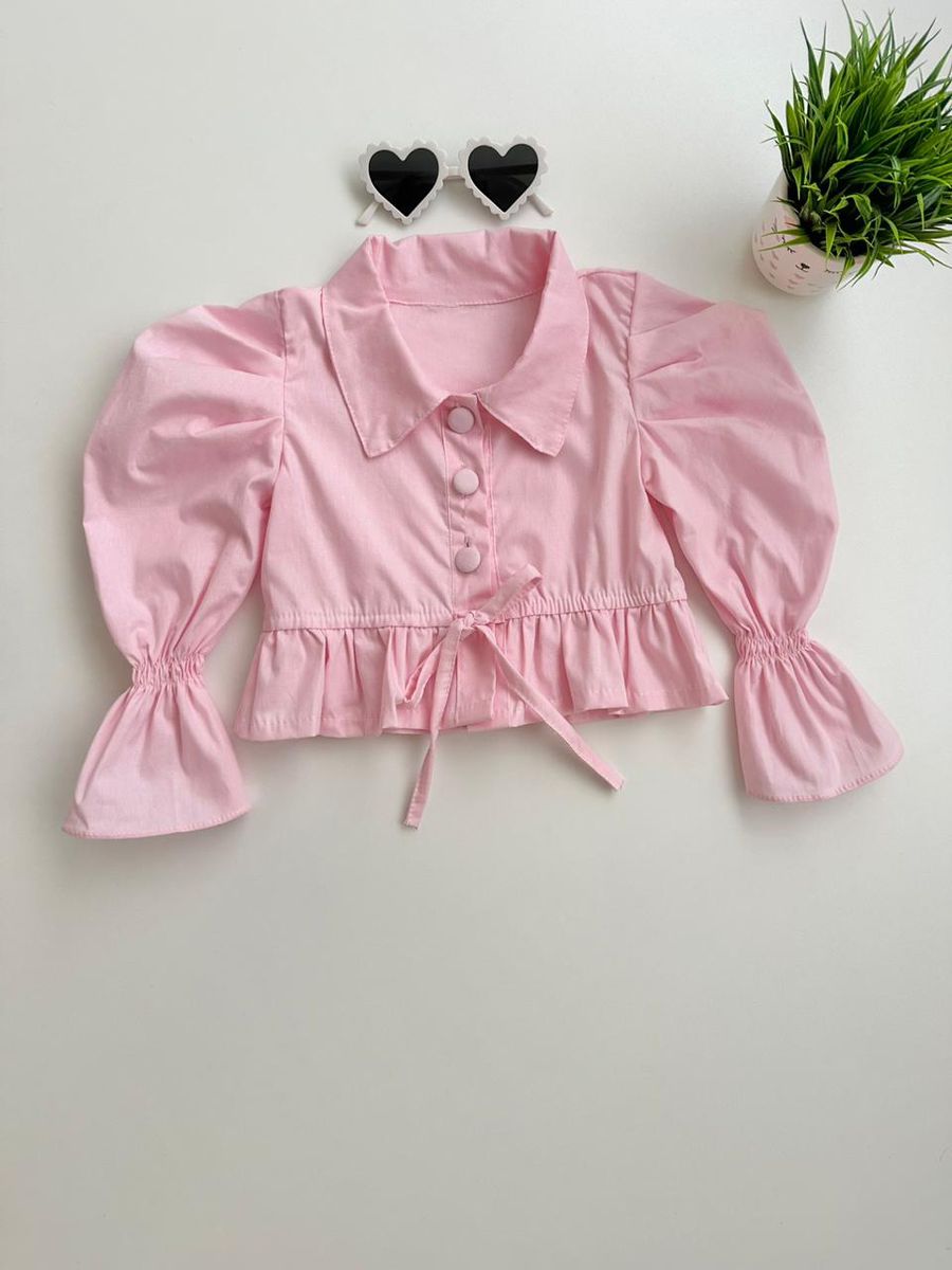 Cropped Bruna Rosa - Dondokinha Kids