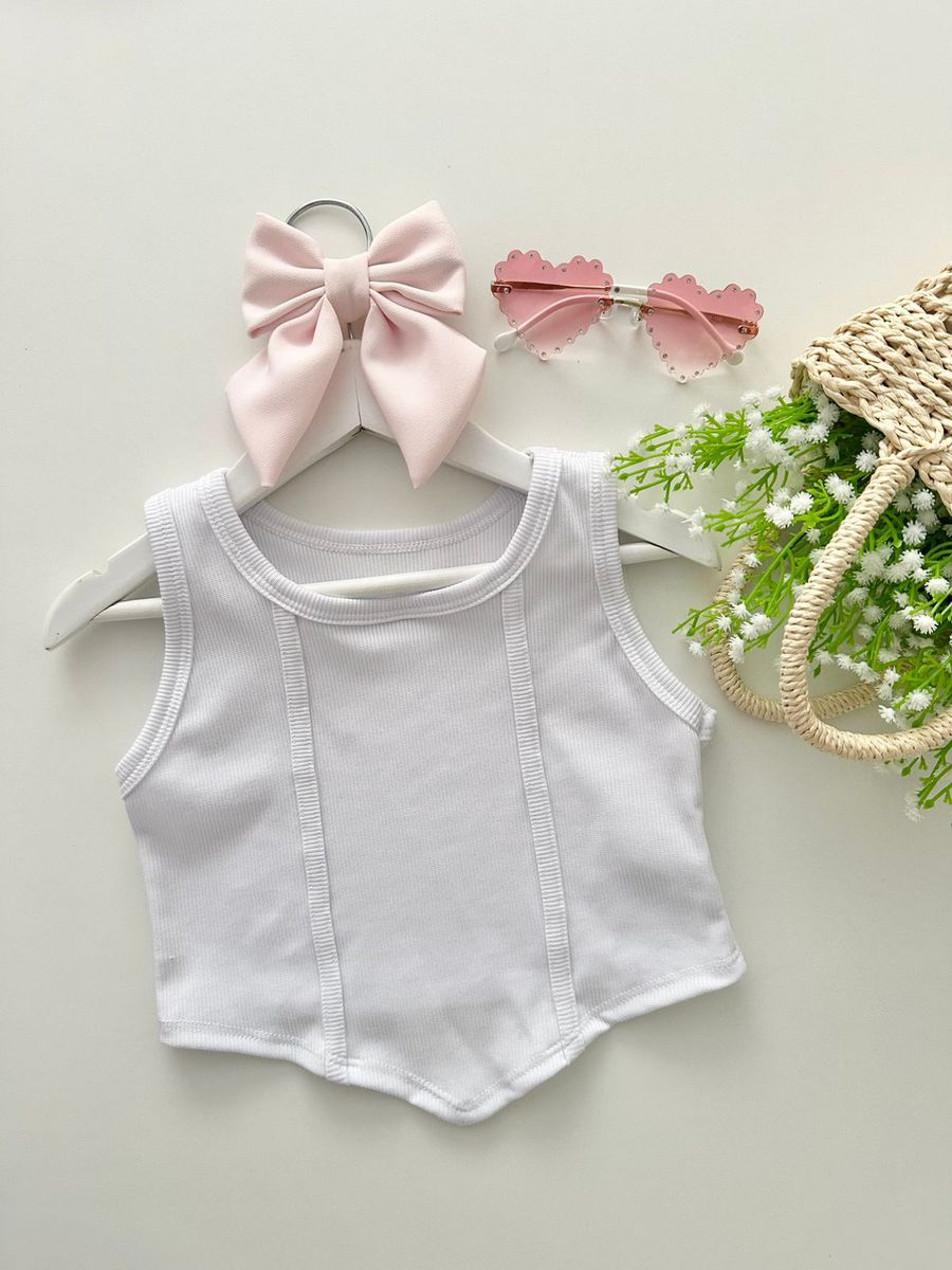 Cropped Luna Branco - Dondokinha Kids