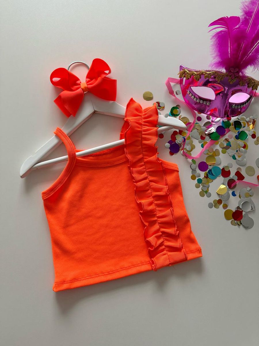 Cropped Ivete Laranja - Dondokinha Kids