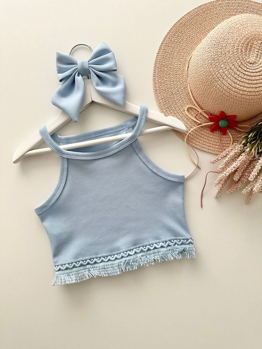 Cropped Maju Azul - Dondokinha Kids