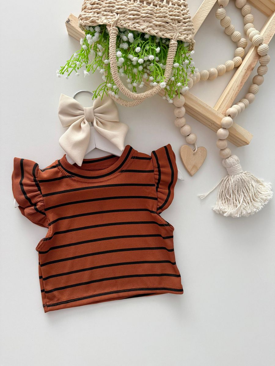 Blusa Eloá Marrom - Dondokinha Kids