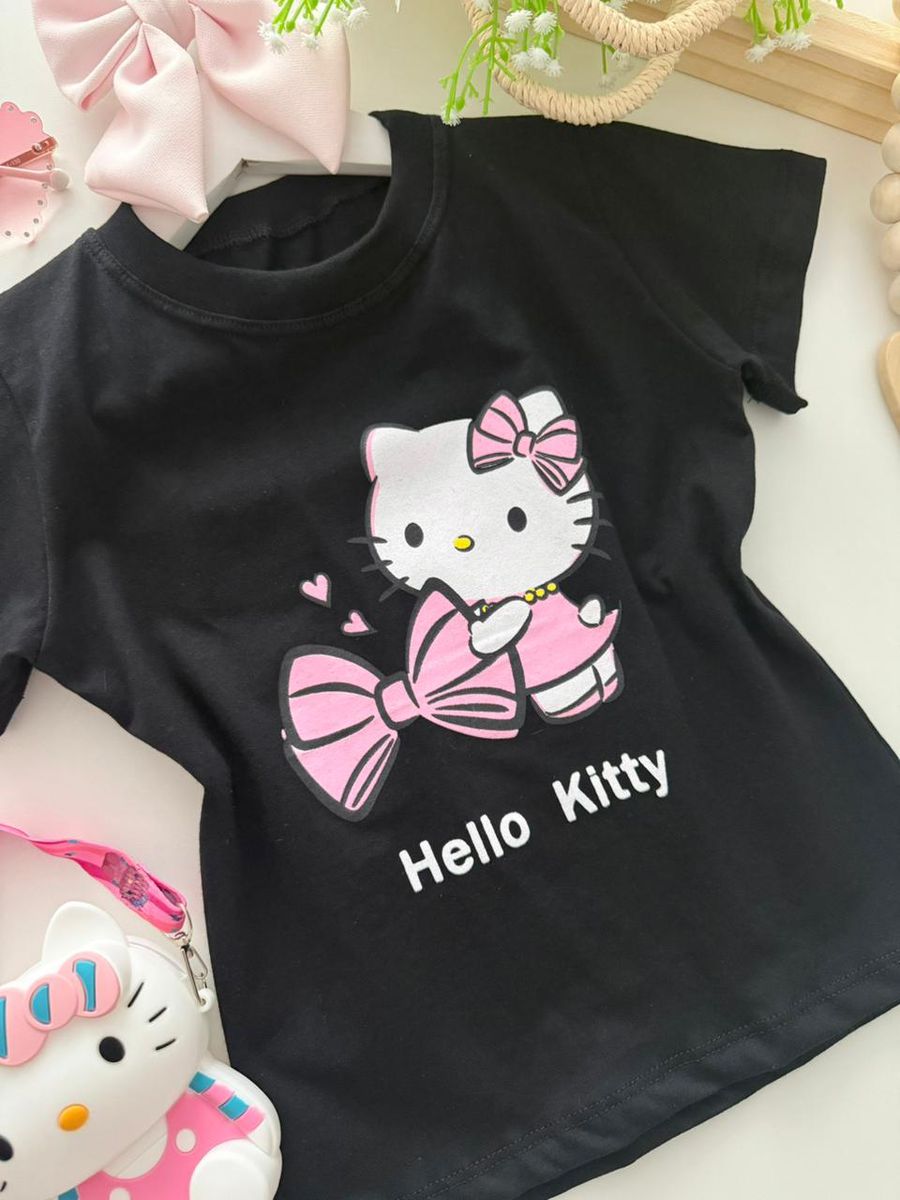 T-shirt Hello Kitty Preta