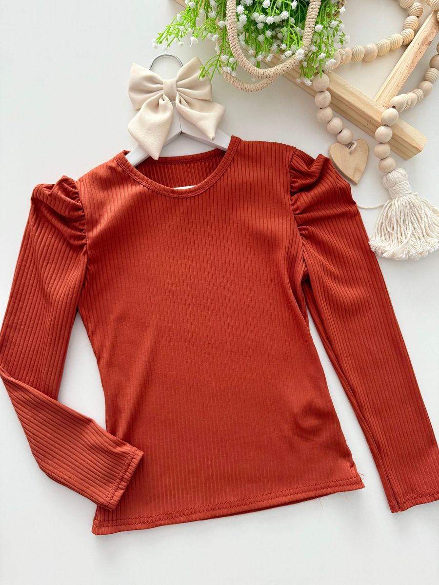 Blusa Lívia Terracota - Dondokinha Kids