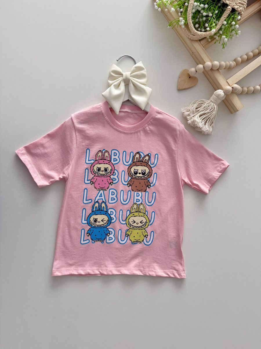 T-shirt Labubu Rosa - Dondokinha Kids