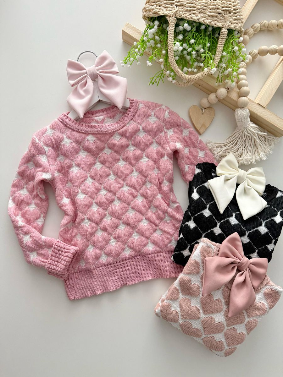 Tricô Coração Preto 