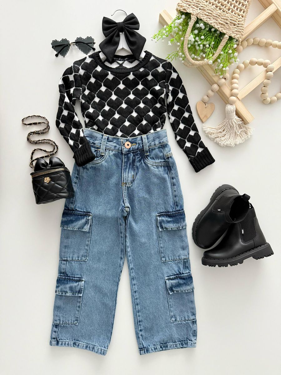 Tricô Coração Preto 