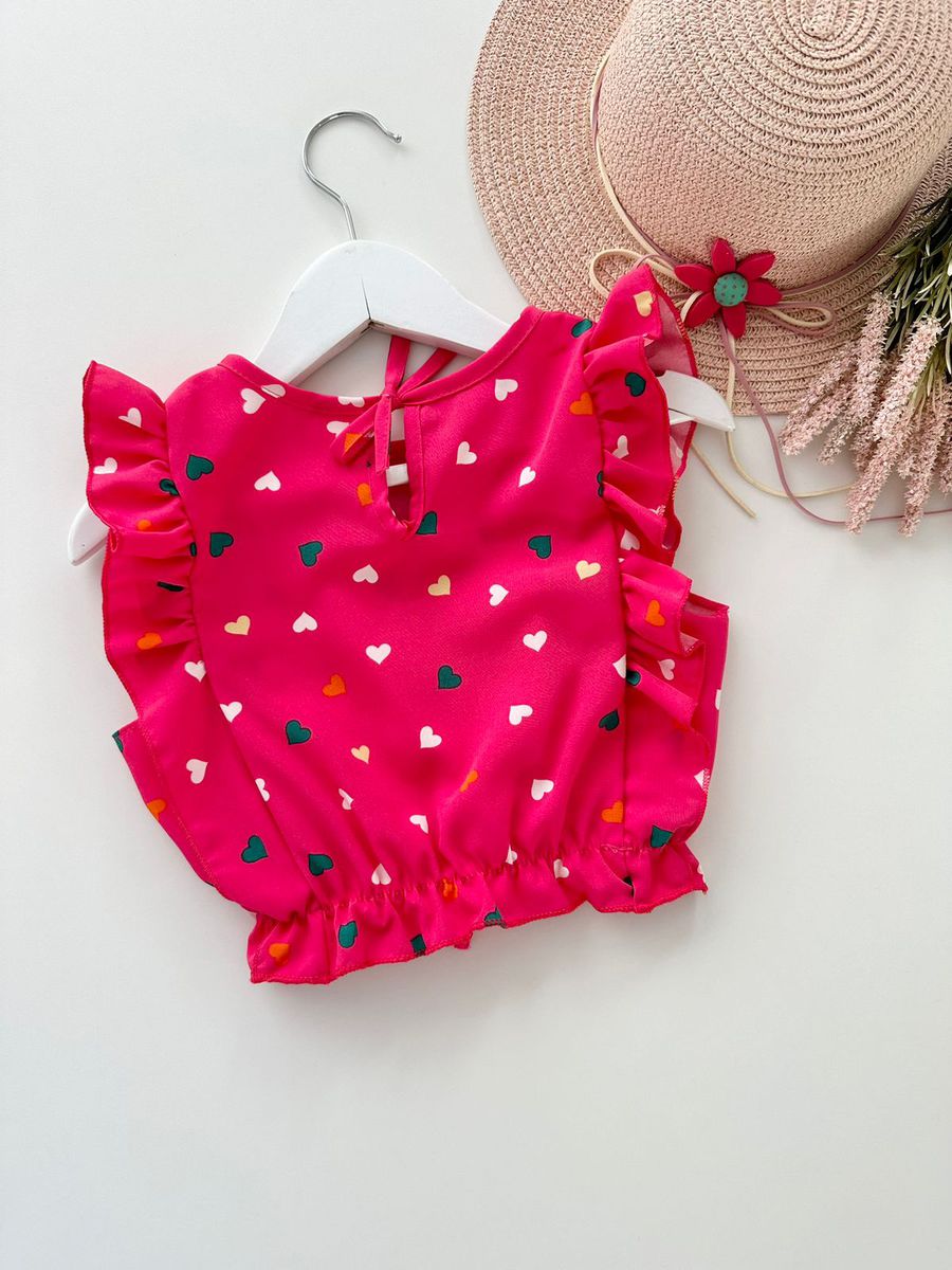 Blusa Sandy Pink Coração