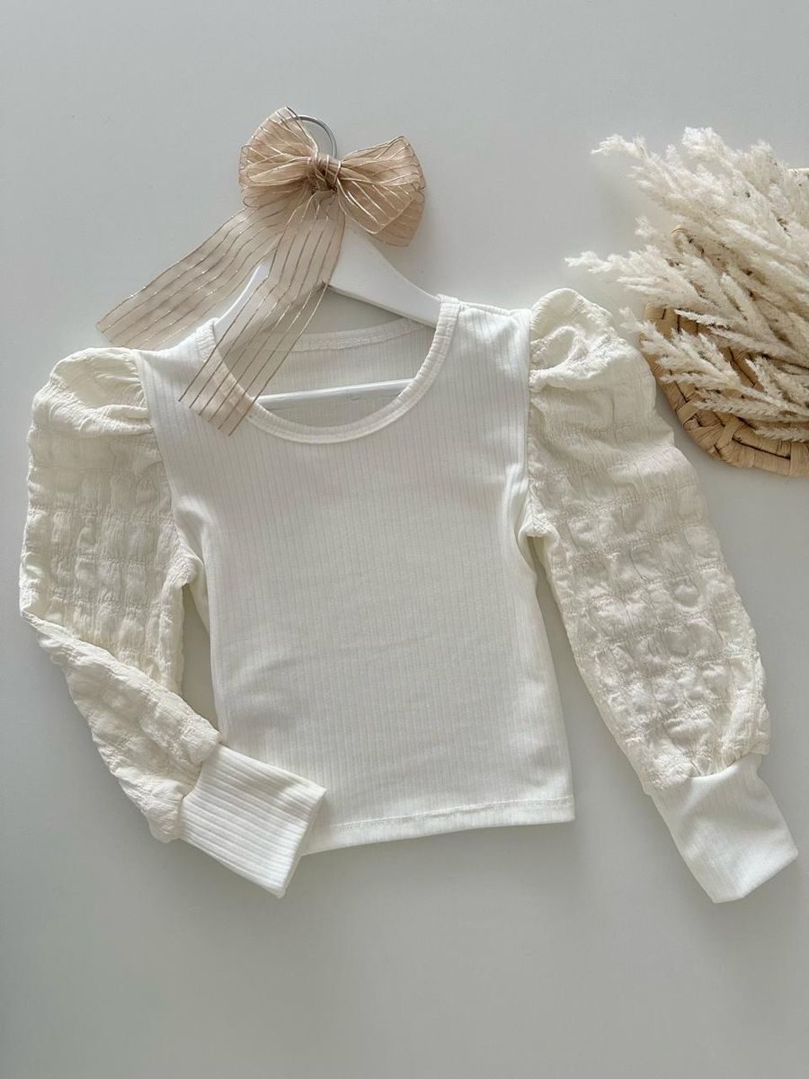 Blusa Barbara Off White - Dondokinha Kids