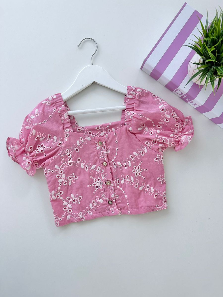 Blusa Bia Rosa - Dondokinha Kids