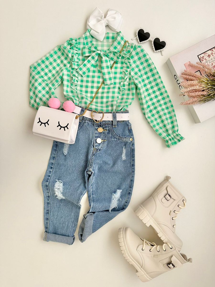 Camisa Brenda Xadrez Verde 