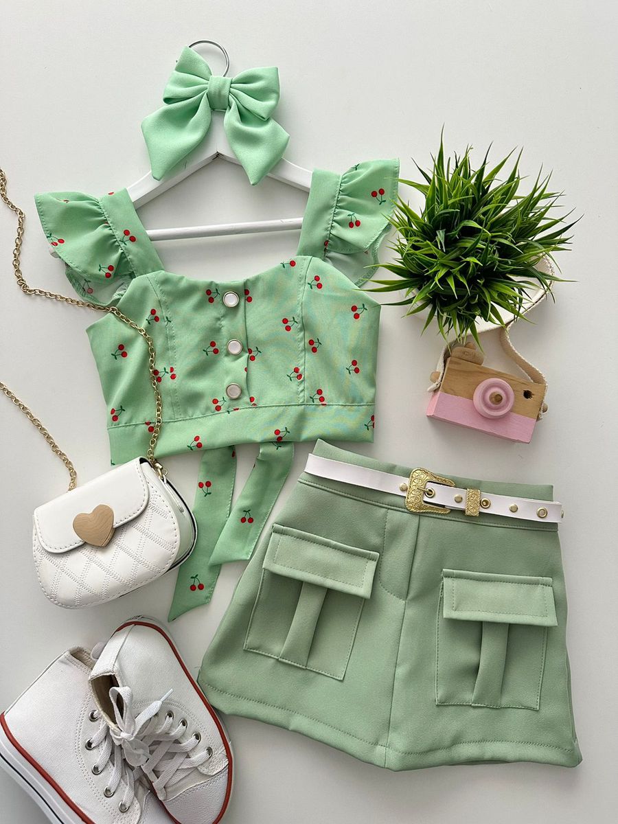 Cropped Cereja Verde 