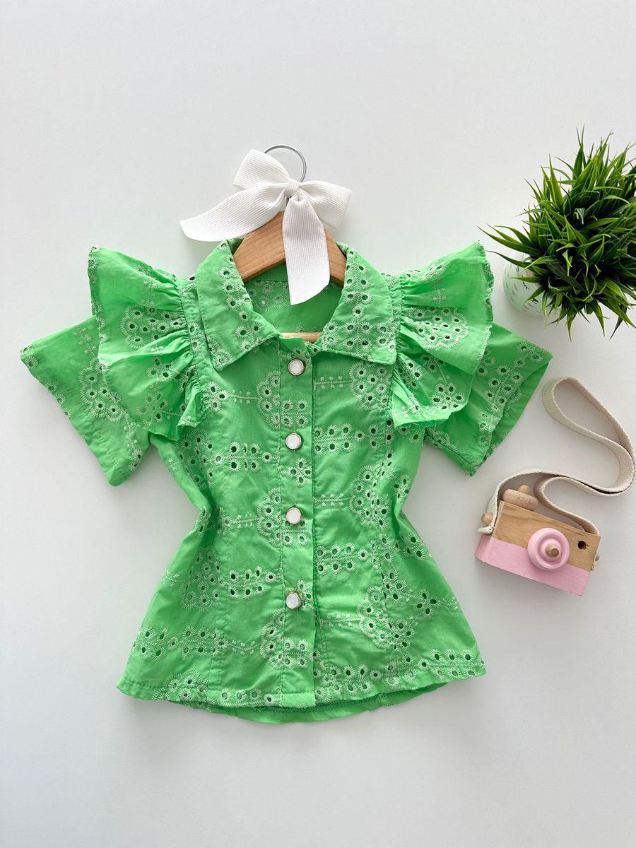 Camisa Charlote Verde - Dondokinha Kids