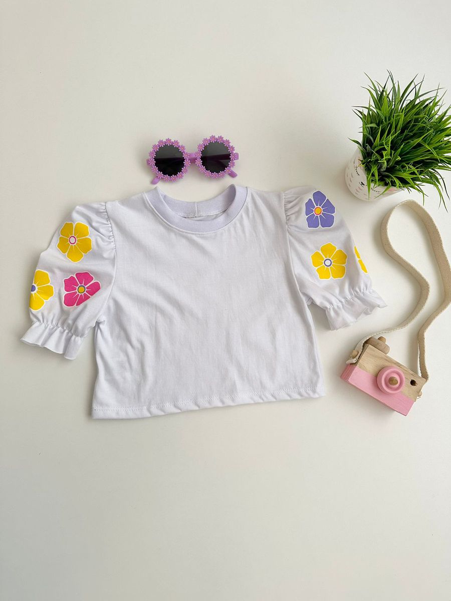 Blusa Daisy Branca - Dondokinha Kids