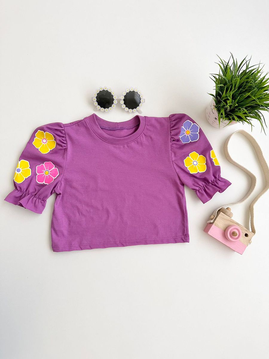 Blusa Daisy Lilás - Dondokinha Kids