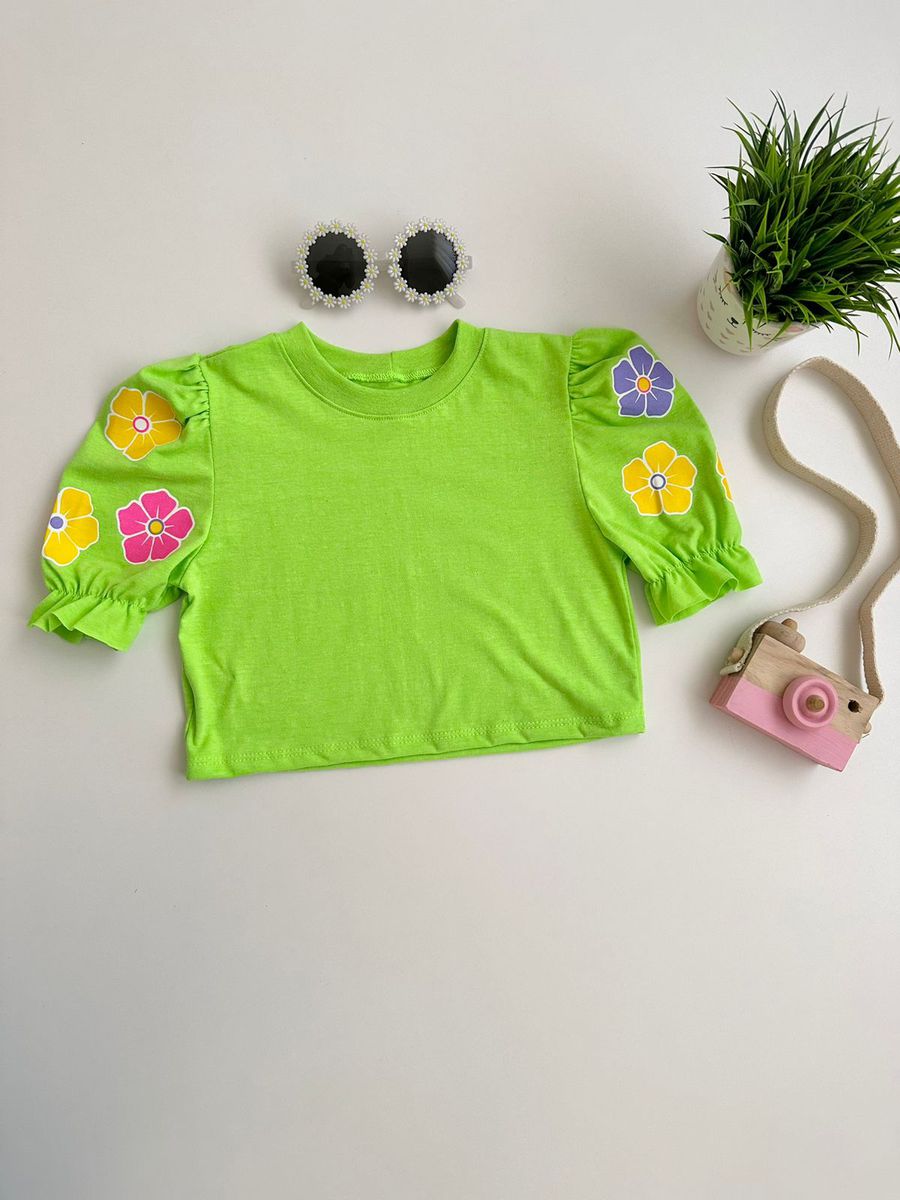 Blusa Daisy Verde Lima - Dondokinha Kids