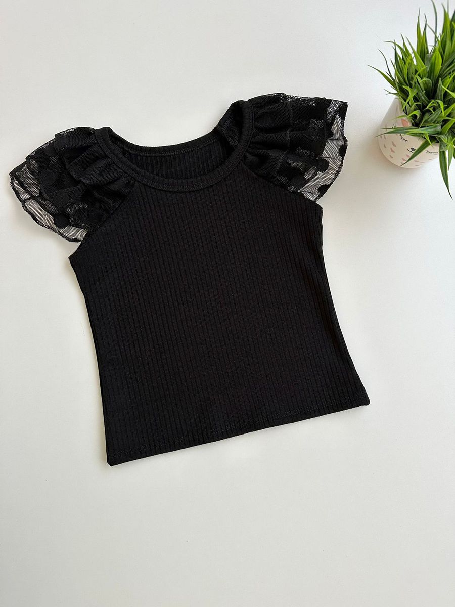 Blusa Milena Preta - Dondokinha Kids