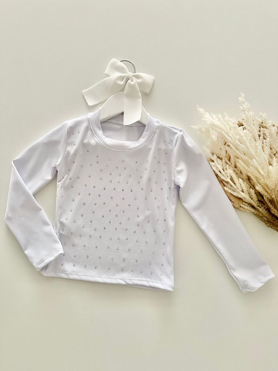 Blusa Mirella Branca - Dondokinha Kids