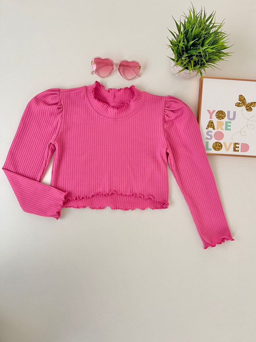 Blusa Naiara Rosa Chiclete - Dondokinha Kids