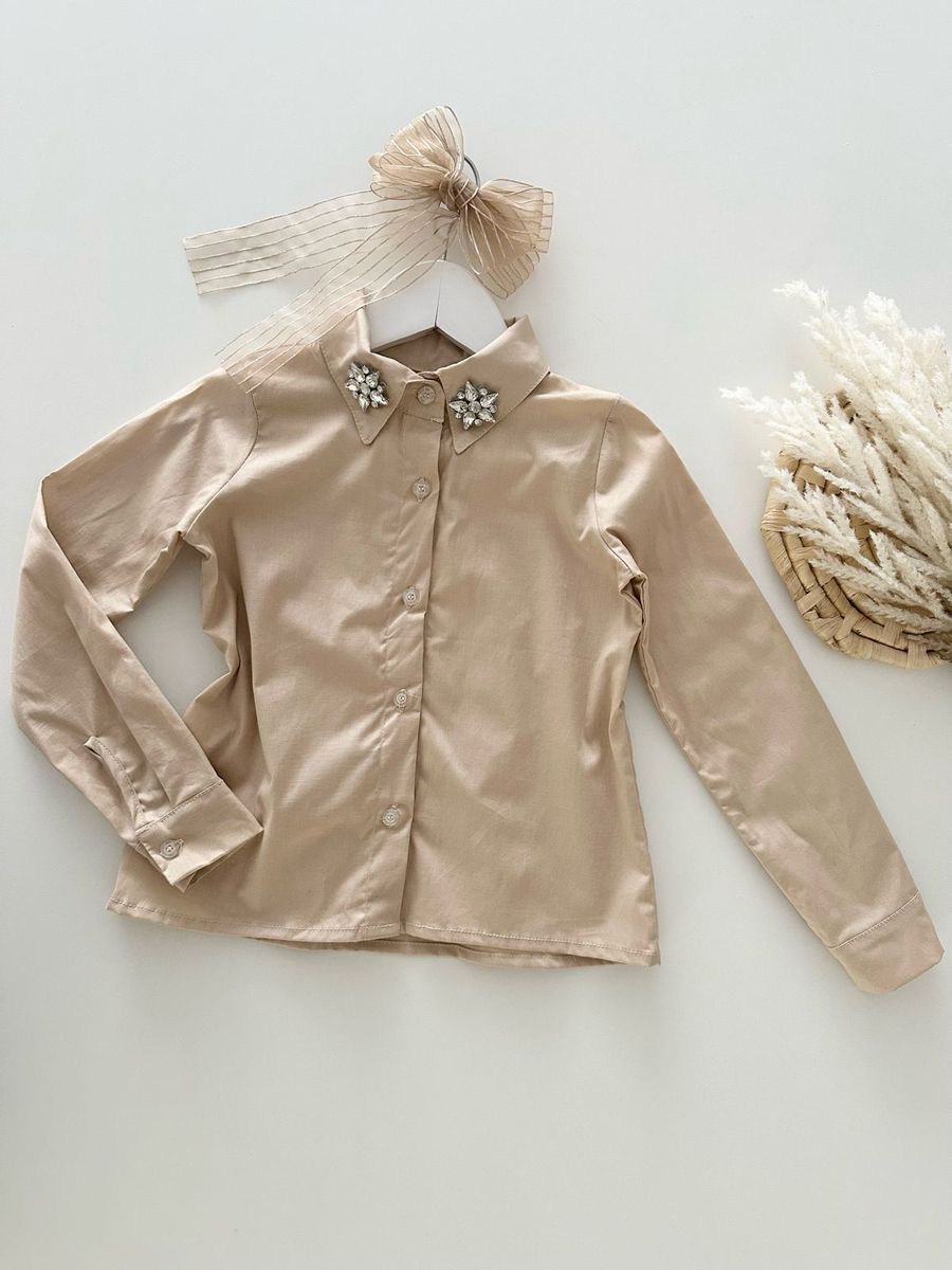 Camisa Cristal Nude - Dondokinha Kids