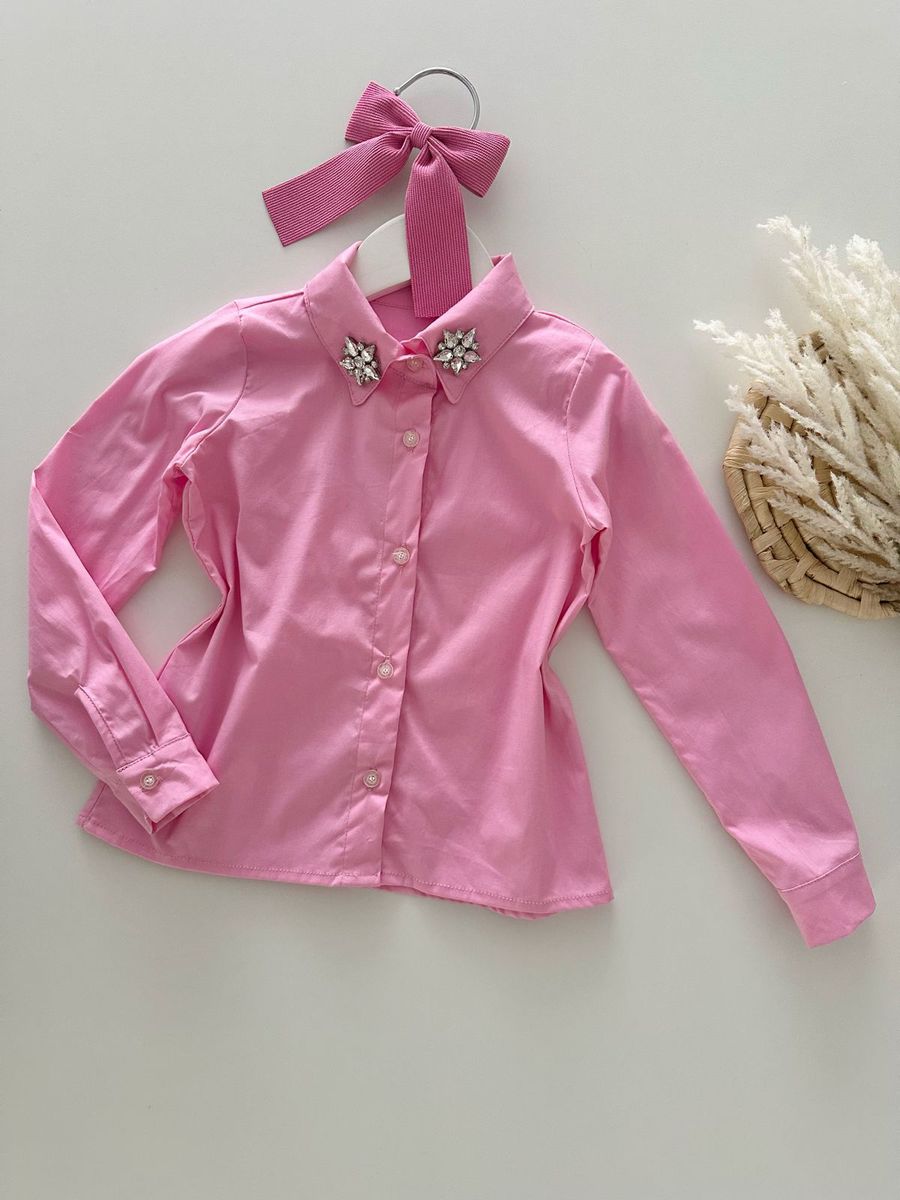 Camisa Cristal Rosa - Dondokinha Kids