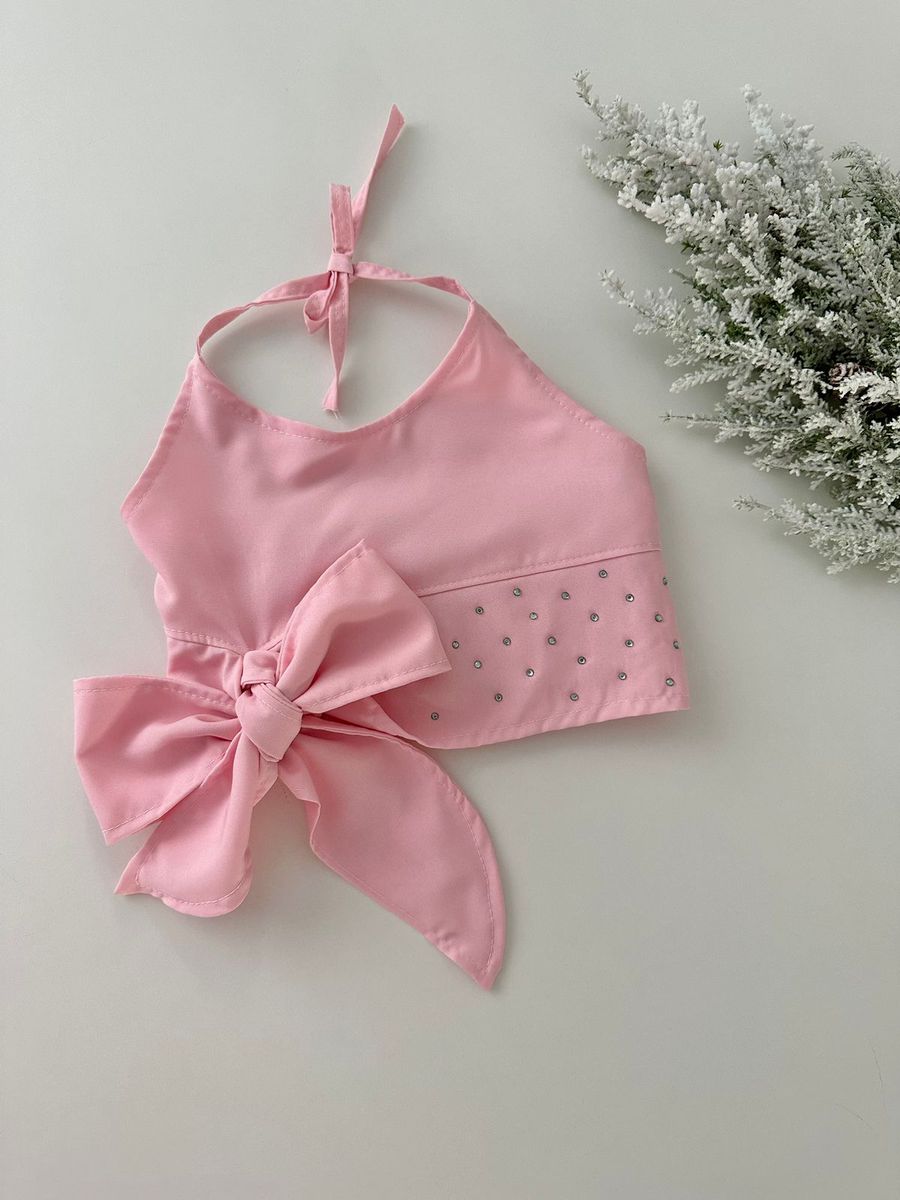 Cropped Moara Rosa - Dondokinha Kids