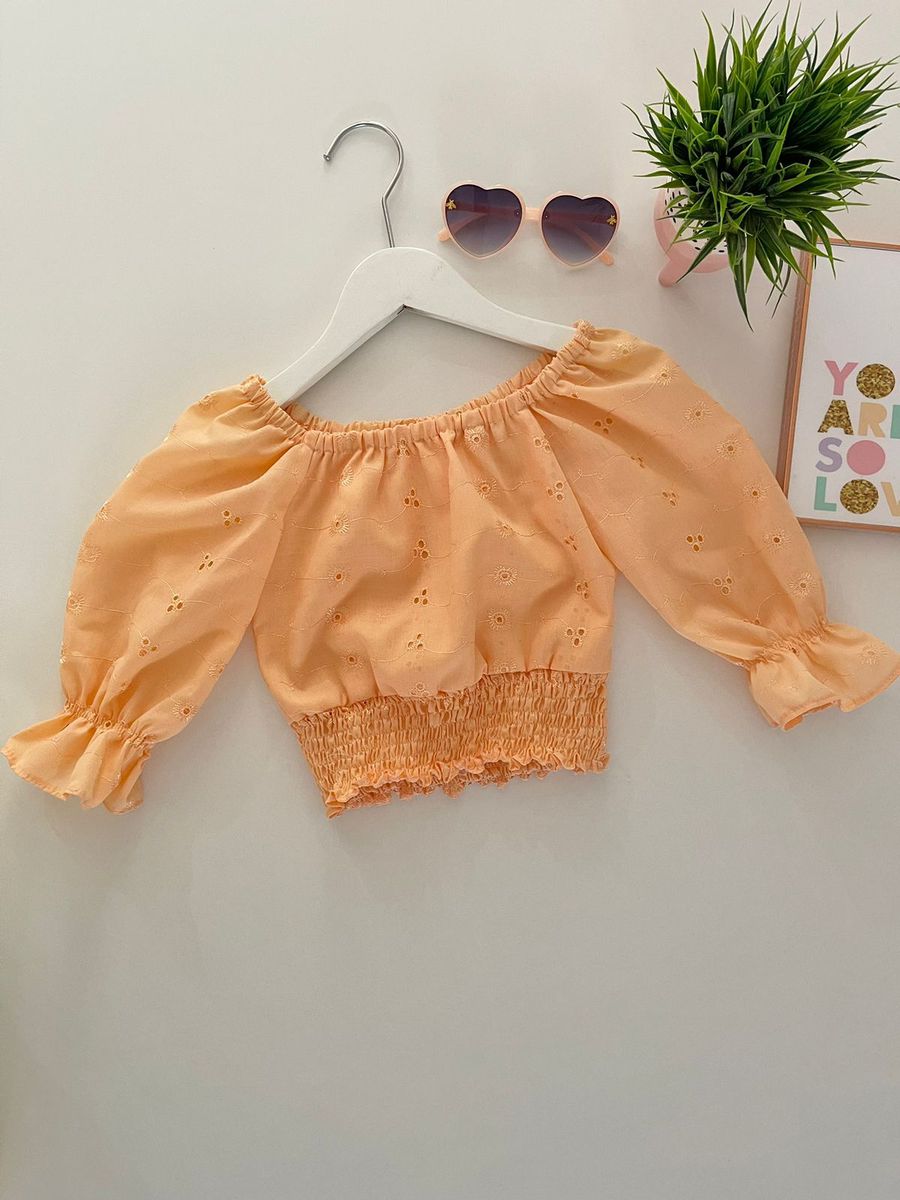 Blusa Flavia Laranja - Dondokinha Kids