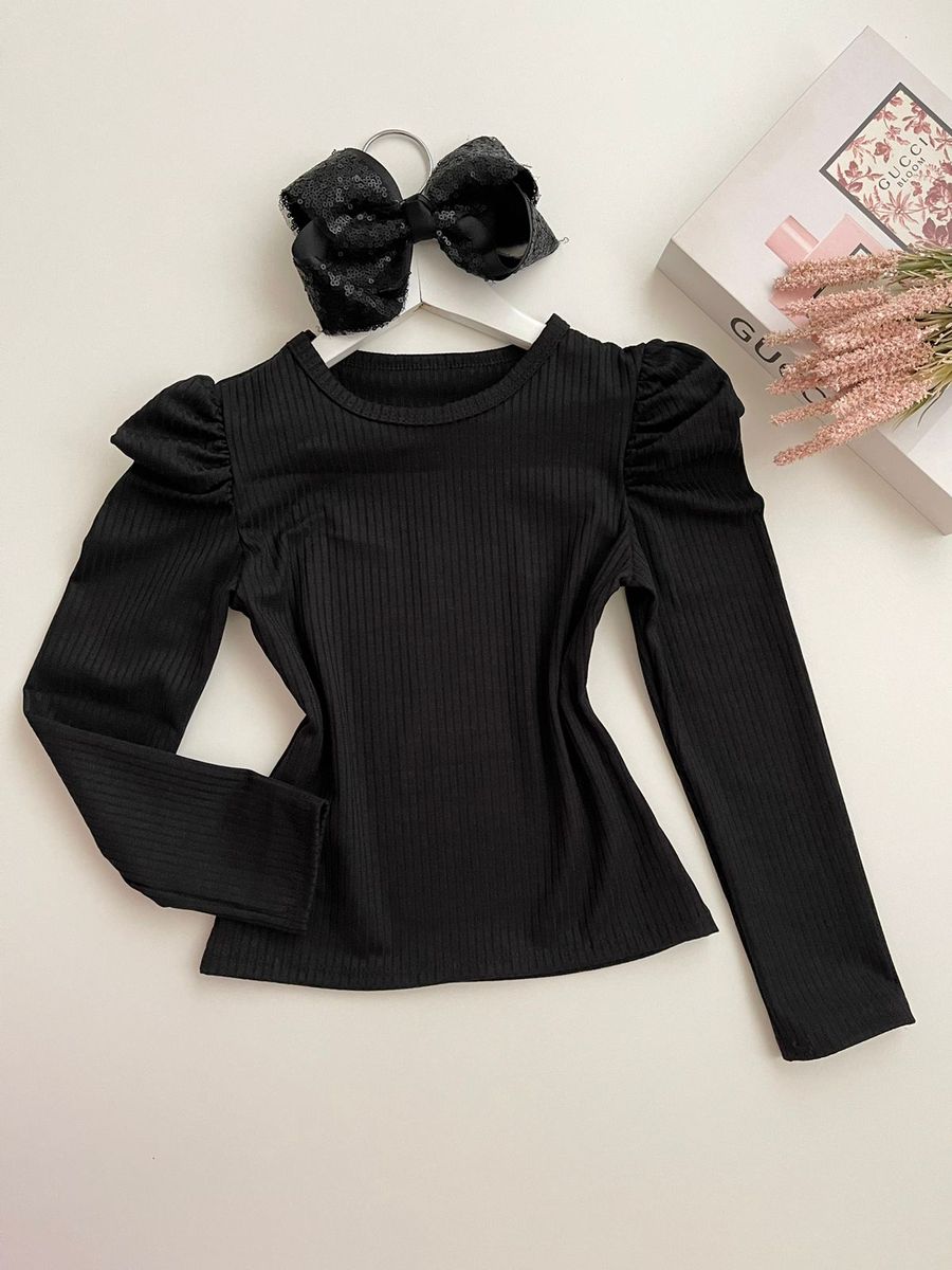 Blusa Liviaa Preto - Dondokinha Kids