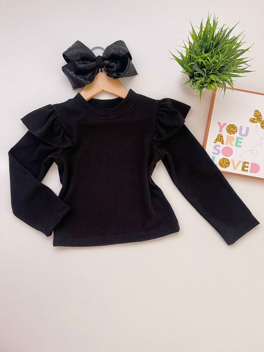 Blusa Preta - Dondokinha Kids